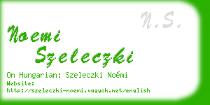 noemi szeleczki business card